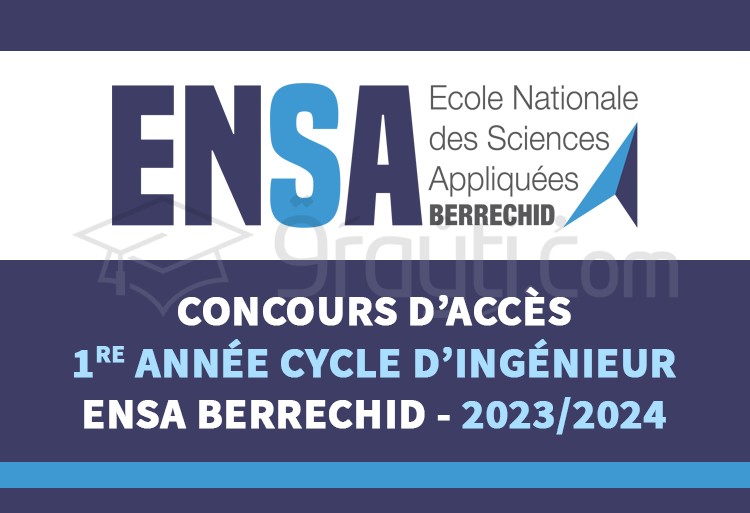 Concours Re Ann E Cycle D Ing Nieur De L Ensa Berrechid