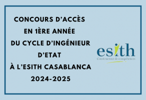 Concours 1ère année cycle Ingénieur d'Etat ESITH Casablanca 2024-2025