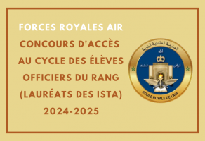 Forces Royales Air Concours d'accès au cycle des Élèves Officiers du rang (lauréats des ISTA) 2024