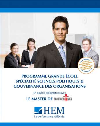 HEM - Programme Grande Ecole Spécialité Sciences politiques et gouvernances des organisations