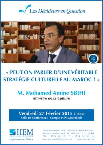 HEM - « Peut-on parler d’une véritable stratégie culturelle au Maroc ? » à HEM Marrakech