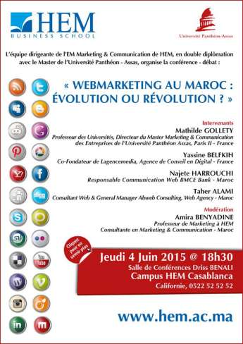 HEM - Conférence débat «#Webmarketing au Maroc : Evolution ou Révolution ? » à HEM Casablanca