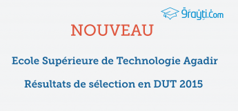 EST Agadir Résultats de sélection en DUT 2015
