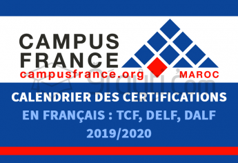 Campus France Maroc : Calendrier des certifications en français (TCF, DELF, DALF) 2019/2020