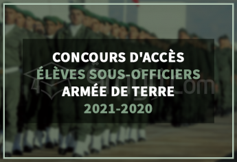 Concours d'accès au cycle des Élèves Sous-Officiers de l'Armée de Terre 2020-2021