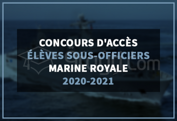 Concours d'accès au cycle des Élèves Sous-Officiers de la Marine Royale 2020-2021