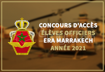 Concours d'accès au cycle des Élèves Officiers de l'ERA Marrakech 2021