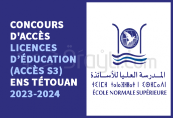 Concours Licences d'Éducation (S3) de l'ENS Tétouan 2023-2024