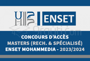 Concours Masters Recherche et Spécialisé de l'ENSET Mohammedia 2023-2024