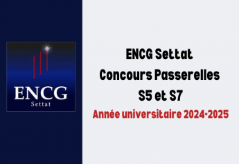 Concours Passerelles 3ème année (S5) et 4ème année (S7) de l’ENCG Settat 2024-2025