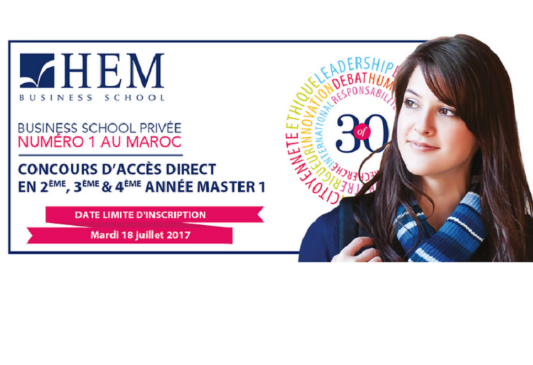 HEM INSCRIPTIONS OUVERTES - Concours d’accès direct en 2ème, 3ème et 4ème année Master 1