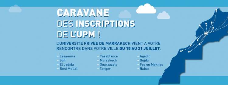 La caravane des inscriptions UPM du 15 au 22 Juillet près de chez vous !