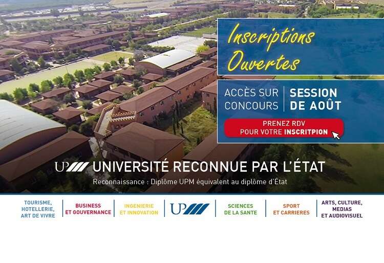 Inscriptions ouvertes au Concours UPM Session Août 2017
