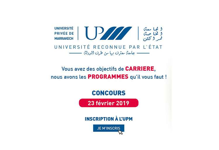 Inscriptions ouvertes à l'UPM - Concours 23 Février