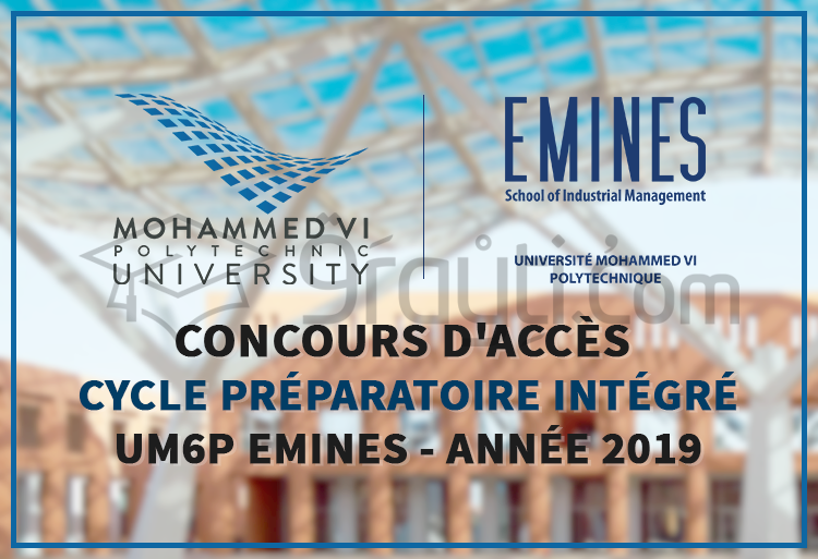 Concours d'accès au cycle préparatoire intégré (post-bac) de l'EMINES 2019