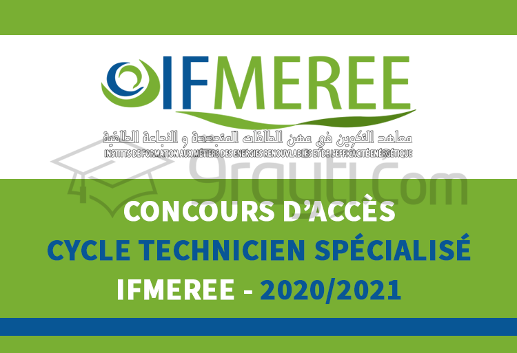 Concours d'accès au cycle Technicien Spécialisé des IFMEREE Oujda, Tanger et Ouarzazate 2020/2021