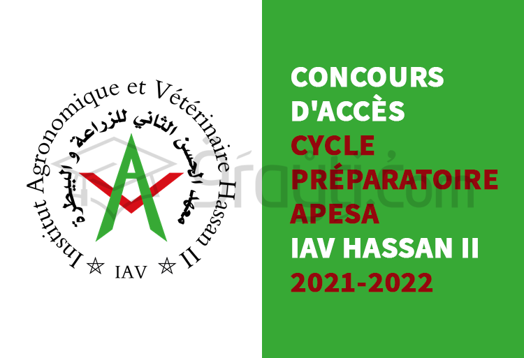 Concours d'accès au cycle préparatoire APESA de l'IAV Hassan II 2021-2022