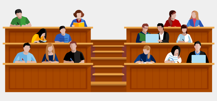 Dans les locaux de l'université