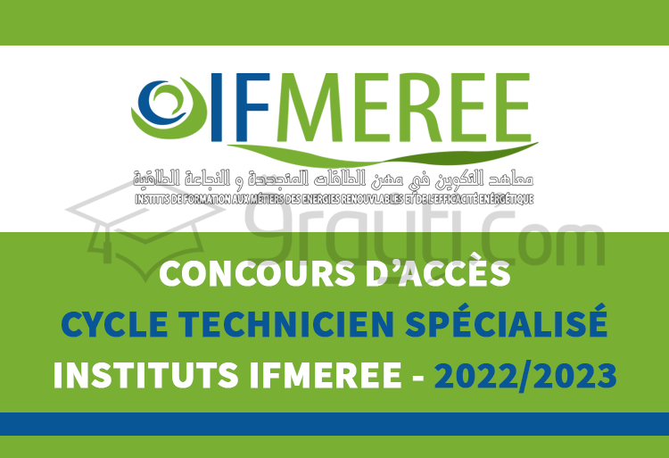 Concours d'accès au cycle Technicien Spécialisé des IFMEREE Oujda, Tanger et Ouarzazate 2022-2023