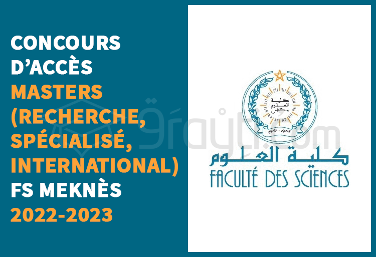 Concours d'accès aux Masters de FS Meknès 2022-2023
