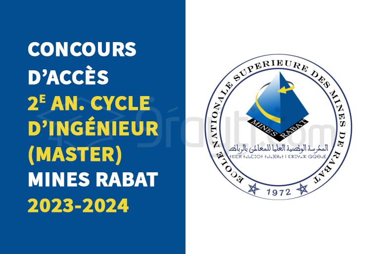 Concours 2e année cycle d'ingénieur (titulaires Master) de Mines Rabat 2023-2024