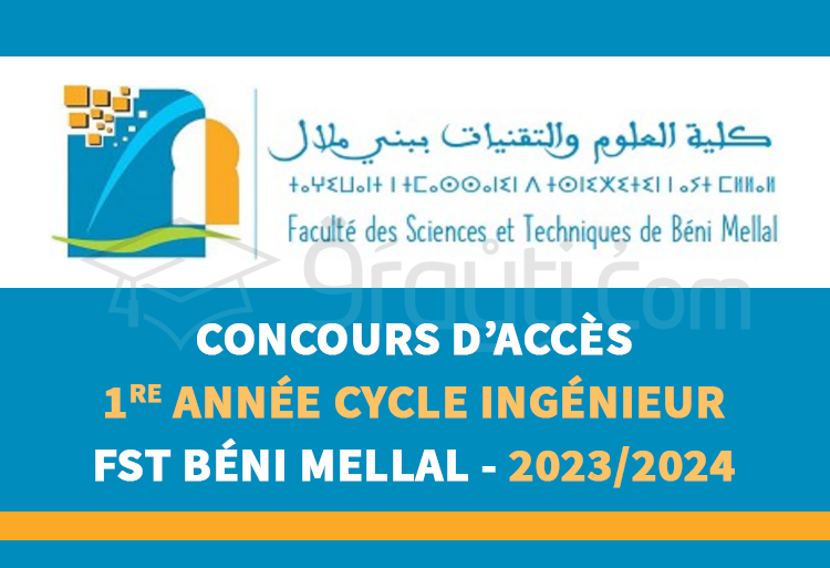 Concours 1re année cycle d'ingénieur de FST Béni Mellal 2023-2024