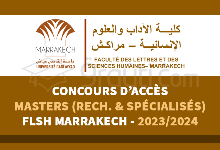 Concours Masters de FLSH Marrakech 2023-2024
