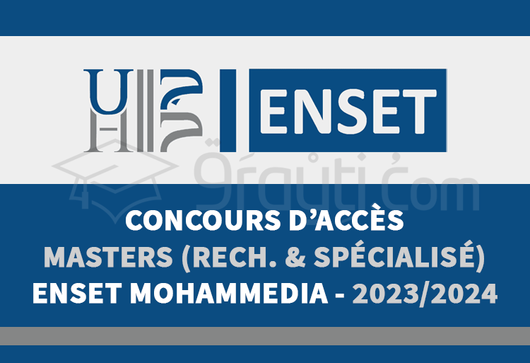Concours Masters Recherche et Spécialisé de l'ENSET Mohammedia 2023-2024